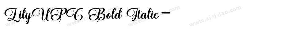 LilyUPC Bold Italic字体转换
